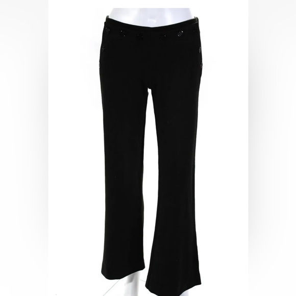 Tory Burch sailor front buttons soft stretch flare pants - Picture 9 of 11